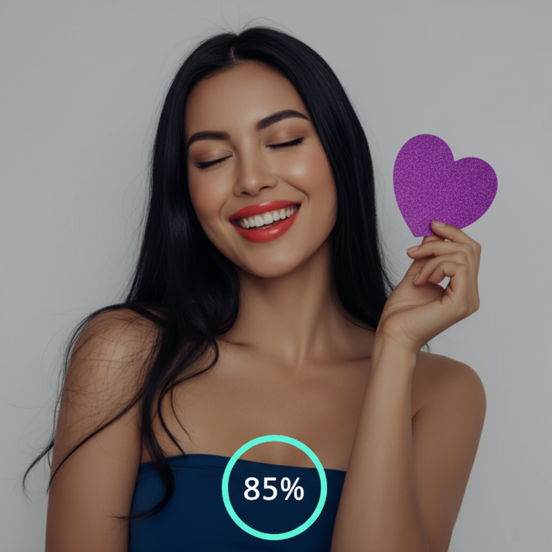 Woman feeling confident